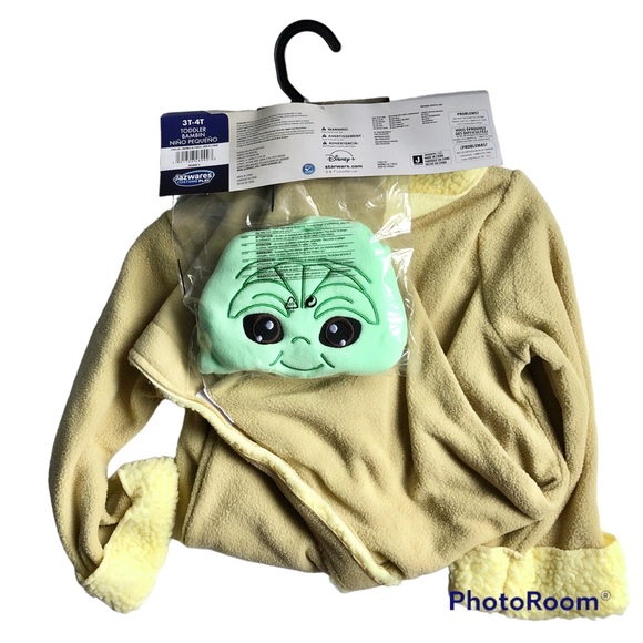 NEW Baby Yoda Grogu Costume Star Wars Mandalorian Toddler 3T-4T 2 Piece Set - Picture 3 of 15